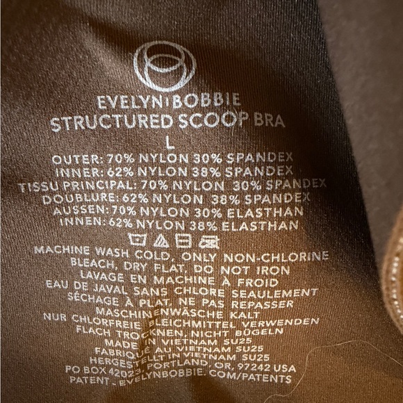 Evelyn & Bobbie L Structured Scoop Bra Brown NWT - Picture 5 of 7